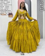 Chinon Lehenga Choli With Embroidered Jacket For Women