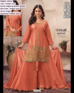 Women’s Real Georgette Party Wear Suit Set With Embroidered Top And Dupatta