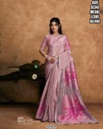 Crystal Satin Saree For Women With Sequin Embellished Border