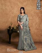 Crystal Satin Saree For Women With Sequin Embellished Border