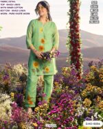 Khadi Linen Embroidered Co-ord Set For Women With Pure Knote Work