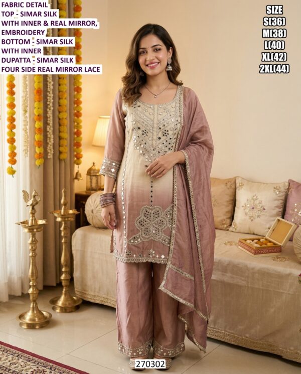 Women’s Premium Ethnic Wear Collection With Embroidery, Mirror Work And Dupatta