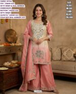 Designer Fendy Silk Embroidered Suit Set With Dupatta For Women