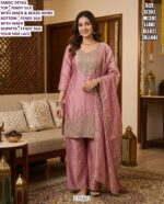 Designer Fendy Silk Embroidered Suit Set With Dupatta For Women