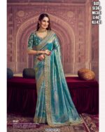 Elegant Organza Saree With Silk Handwork Blouse For Women