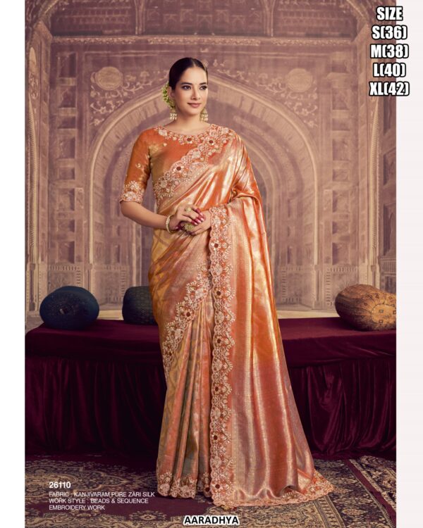 Elegant Organza Saree With Silk Handwork Blouse For Women