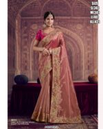 Elegant Organza Saree With Silk Handwork Blouse For Women