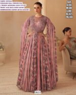 Premium Party Wear Embroidered Gown For Women With Cancan