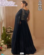 Premium Party Wear Embroidered Gown For Women With Cancan
