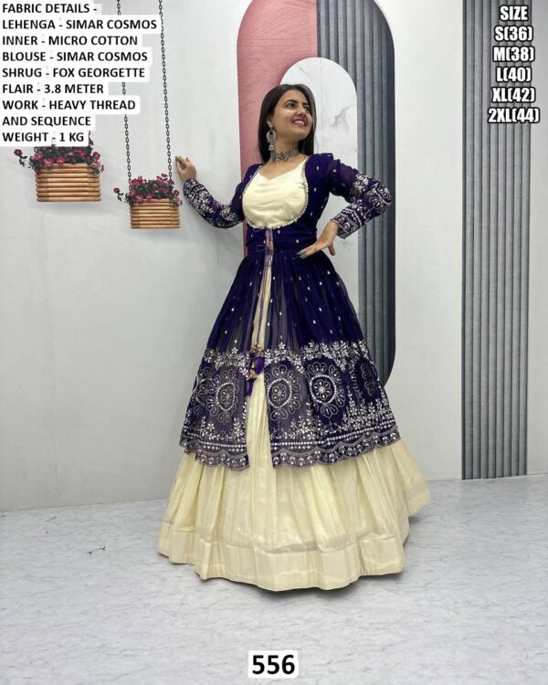 Premium Ethnic Lehenga For Women With Embroidered Jacket Style Shrug