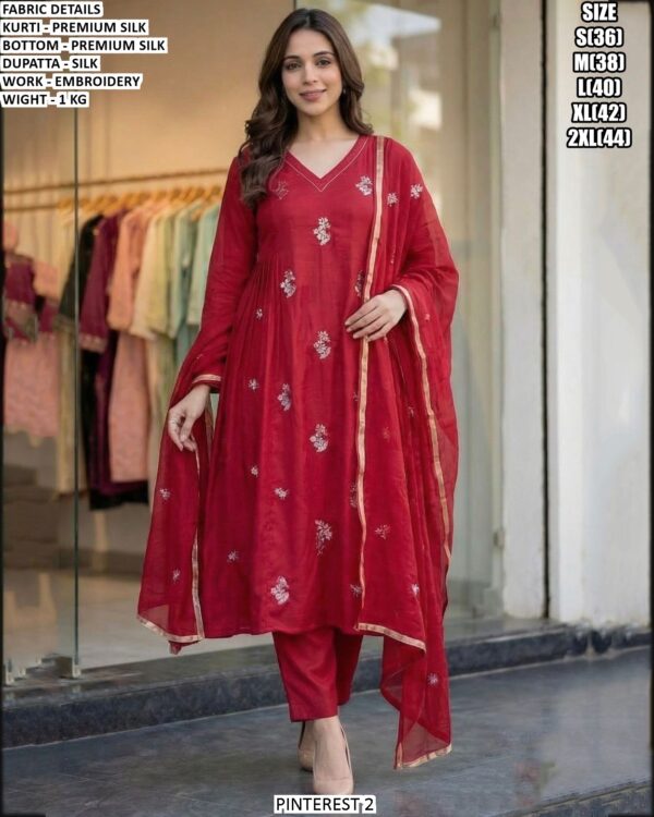 Designer Premium Silk Ethnic Suit Set For Women