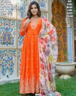 Elegant Party Wear Georgette Suit Set For Women With Sequence Work