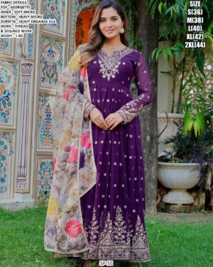 Elegant Party Wear Georgette Suit Set For Women With Sequence Work