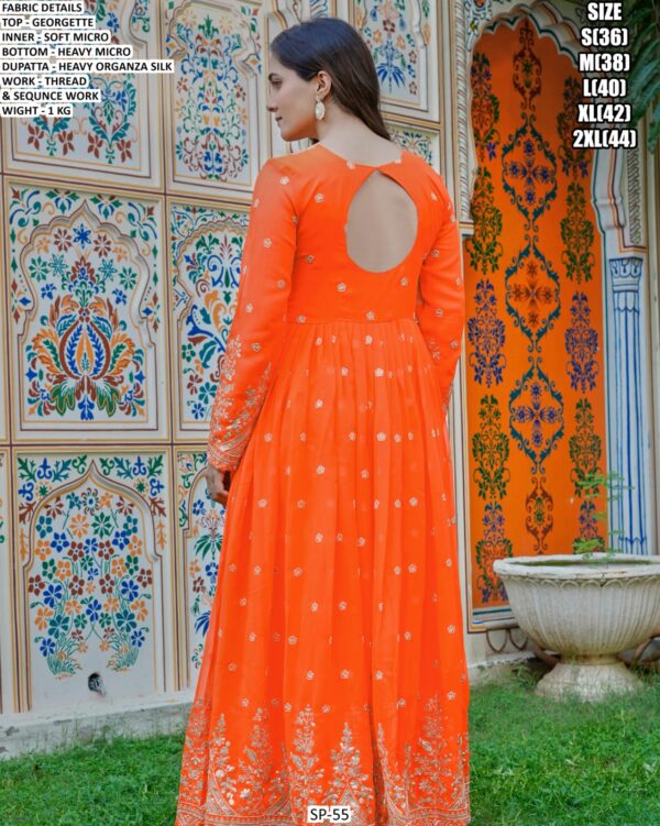 Elegant Party Wear Georgette Suit Set For Women With Sequence Work