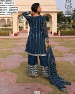 Designer Georgette Embroidered Suit Set With Dupatta For Women