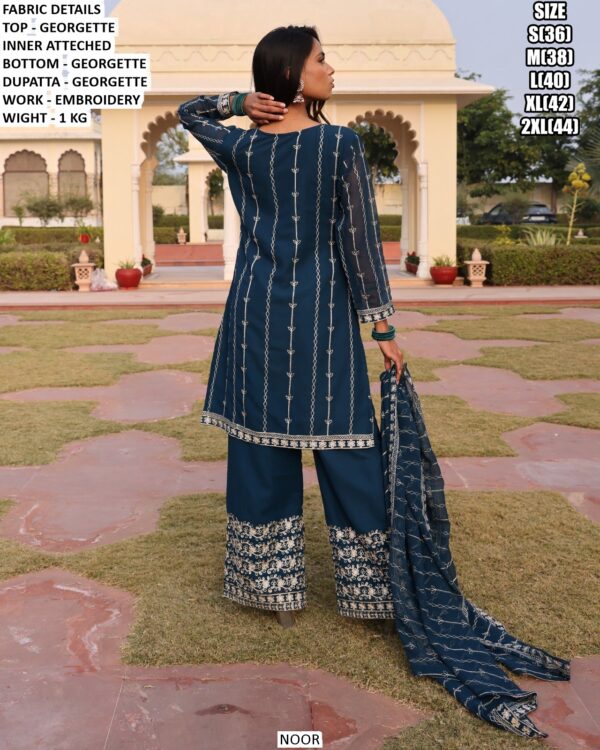 Designer Georgette Embroidered Suit Set With Dupatta For Women