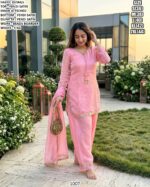 Stylish Fendi Satin Party Wear Suit Set For Women