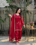 Stylish Fendi Satin Party Wear Suit Set For Women