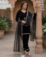 Stylish Fendi Satin Party Wear Suit Set For Women