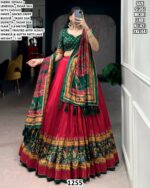 Women’s Premium Tasar Silk Lehenga Set With Gotta Patti Lace