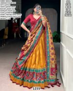 Women’s Premium Tasar Silk Lehenga Set With Gotta Patti Lace