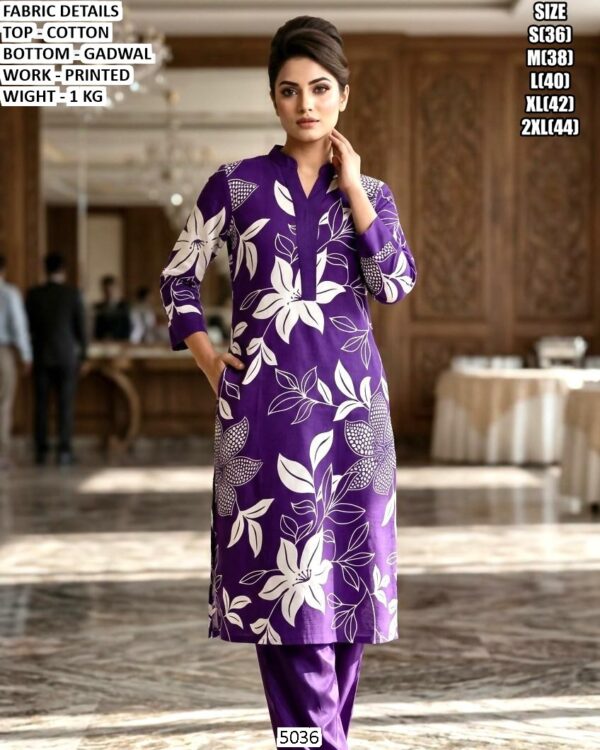 Elegant Daily Wear Cotton Kurta Set For Women