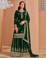 Designer Faux Georgette Embroidered Suit Set With Dupatta For Women