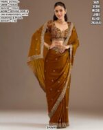 Designer Tissue Saree With Sequins Dori & Zari Embroidery Work
