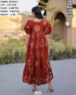 Women's Printed Cotton Flared Dress