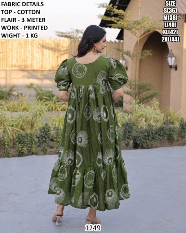 Women's Printed Cotton Flared Dress
