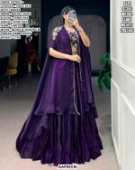 Fendi Silk Embroidered Lehenga Set With Stylish Shrug For Women