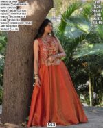 Vichitra Silk Embroidered Lehenga Set With Stylish Shrug