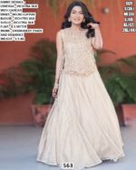 Vichitra Silk Embroidered Lehenga Set With Stylish Shrug