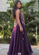 Vichitra Silk Embroidered Lehenga Set With Stylish Shrug