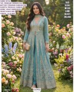 Premium Chinnon Silk Embroidered Occasion Wear Set For Ladies