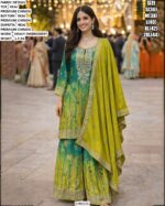 Real Premium Chinon Suit Set With Heavy Embroidery