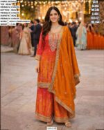 Real Premium Chinon Suit Set With Heavy Embroidery