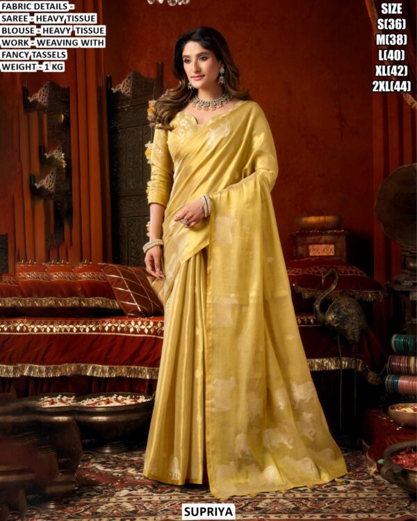 Premium Occasion Wear Saree For Women With Stylish Weaving Work