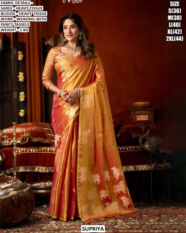 Premium Occasion Wear Saree For Women With Stylish Weaving Work