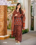 Women’s Cambric Cotton Printed Co Ord Set With Dupatta