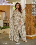 Women’s Cambric Cotton Printed Co Ord Set With Dupatta