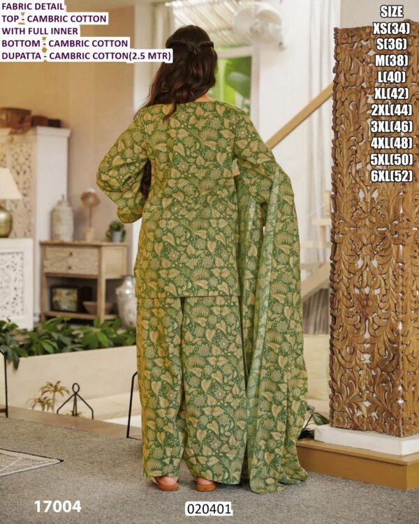 Women’s Cambric Cotton Printed Co Ord Set With Dupatta