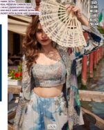 Elegent Designer Jacket Gharara Set For Ladies