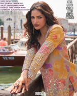 Elegent Designer Jacket Gharara Set For Ladies