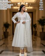 Stylish Chanderi Silk Suit Set With Elegant Embroidery For Women