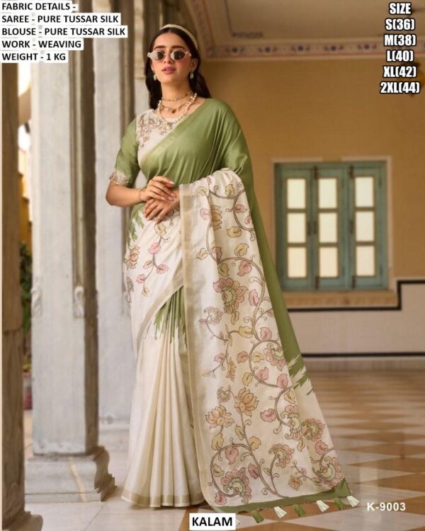 Pure Tussar Silk Saree With Elegant Weaving For Women