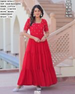 Premium Party Wear Anarkali Dress With Embroidered Work