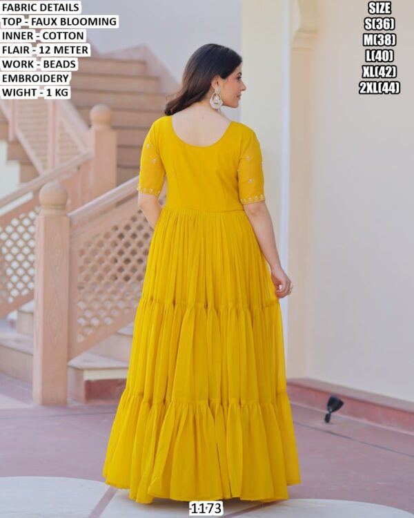 Premium Party Wear Anarkali Dress With Embroidered Work