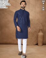 Men’s Rayon Kurta Pajama With Chikankari Sequence Work