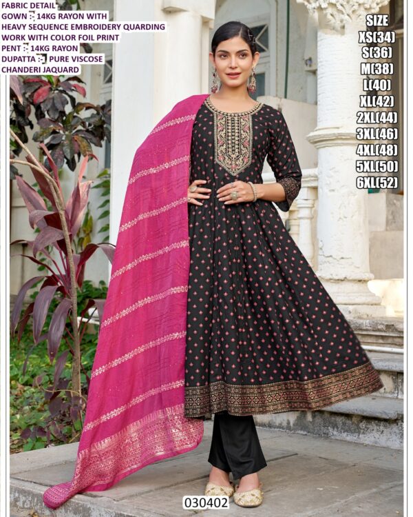 Women's Stylish Anarkali Suit Set With Embroidery